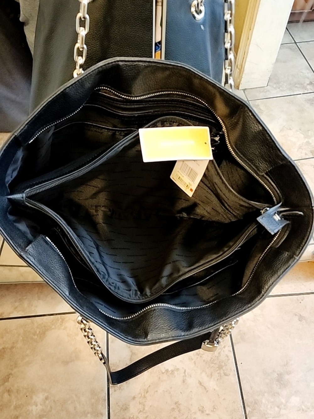 Michael Kors Black Leather Duffel Bag - Picture 2 of 6